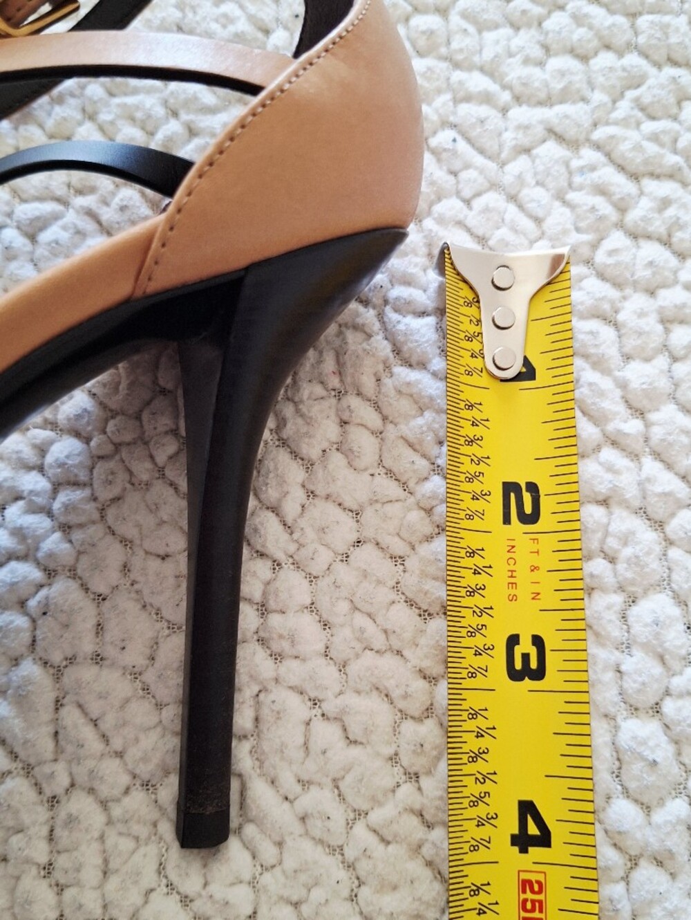SAINT LAURENT Cassandra High Heel Sandals Gold Brown EU 38 US 8 Org $1,350 - Picture 15 of 16